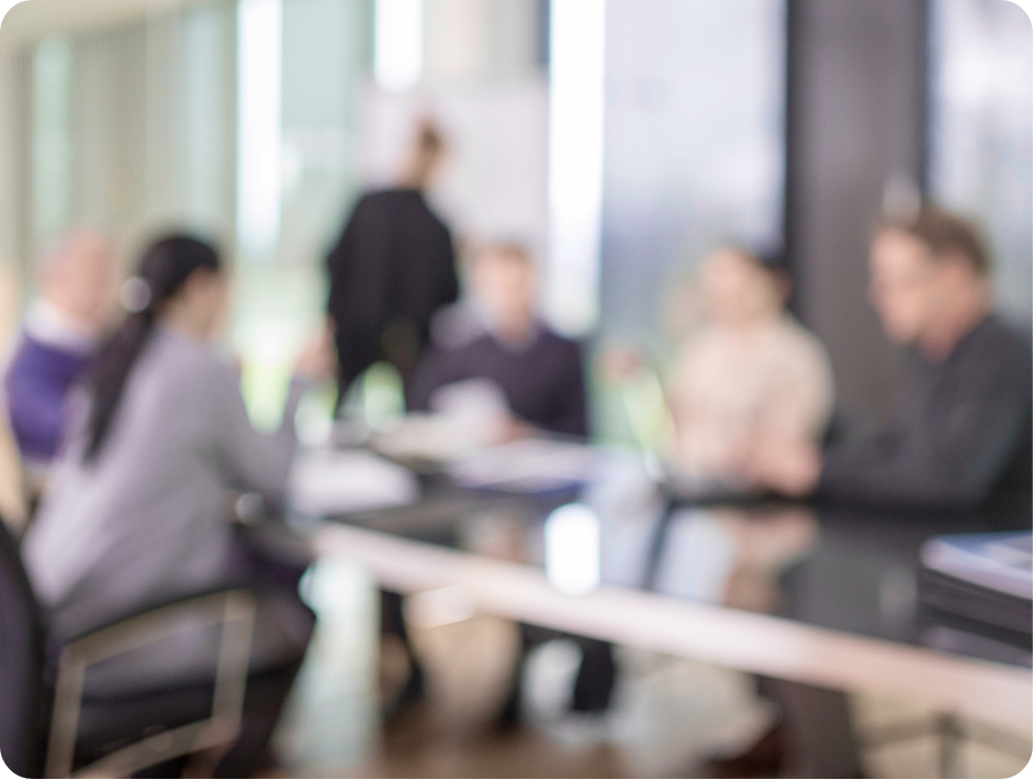 Board members meeting around a conference table